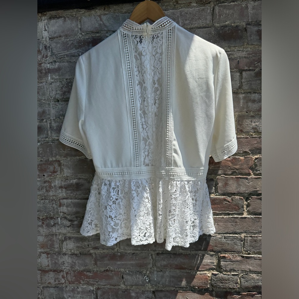 ZARA VINTAGE WOMENS WHITE TOP M